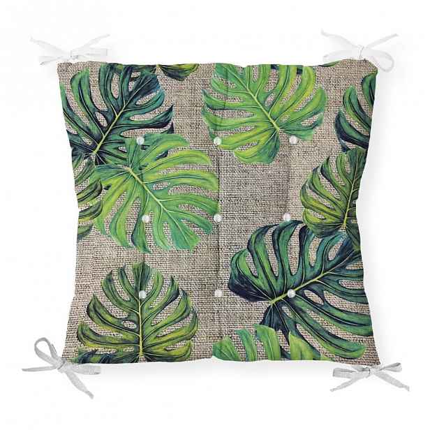 Podsedák na židli Minimalist Cushion Covers Green Banana Leaves, 40 x 40 cm