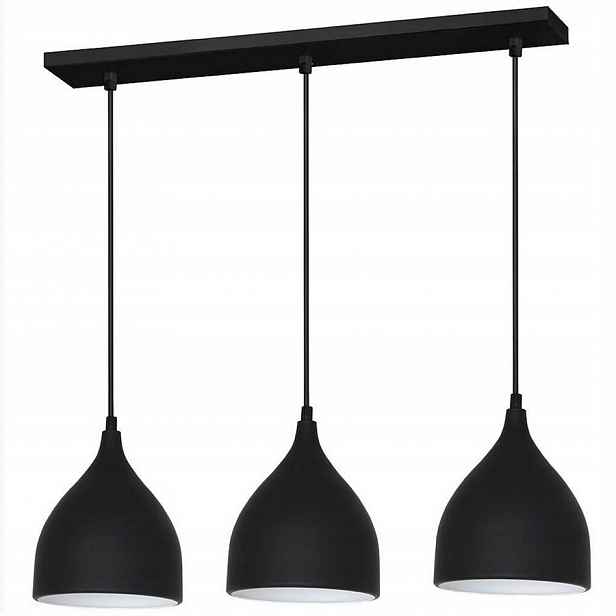 Závěsná stropní lampa loft lustr 3x E27 černá