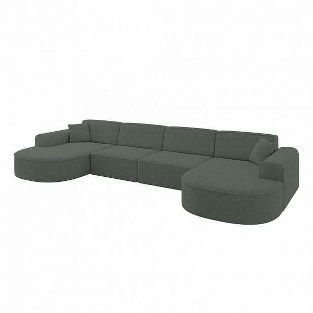 ALTDECOR SEDACÍ SOUPRAVA MARI-U2 – 388 x 171 x 79 cm, zelená látka