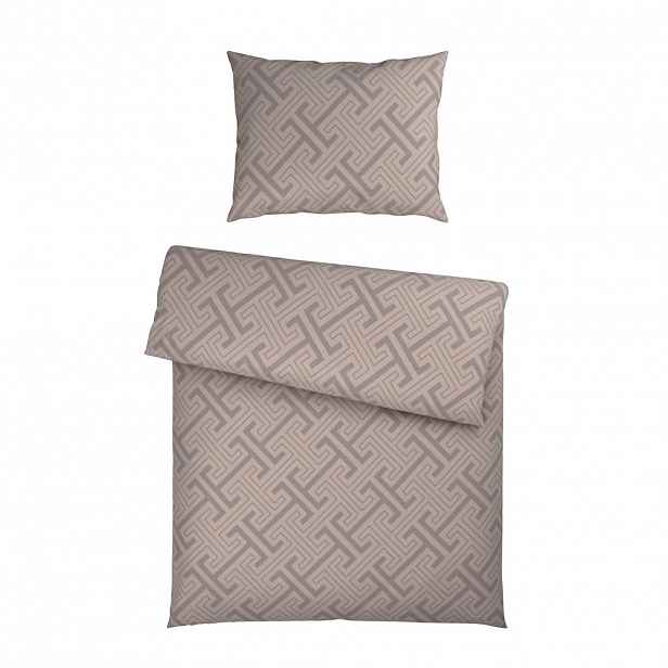 Ambia Home POVLEČENÍ satén šedohnědá 140/200 cm