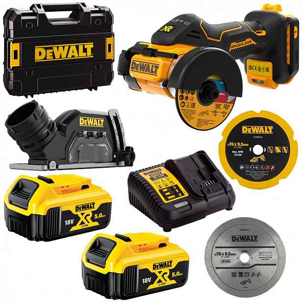 Aku úhlová bruska 76 mm 18 V 2x5 Ah DeWALT DCS438P2T
