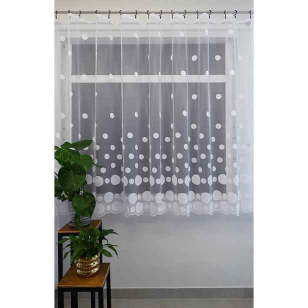 Mg Záclona žakár 357041 Bílá 300x150 cm Hotová S Páskou M