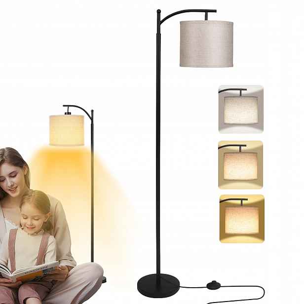 Moderní Podlahová Stojací Lampa S Led Stínítkem 154 CM