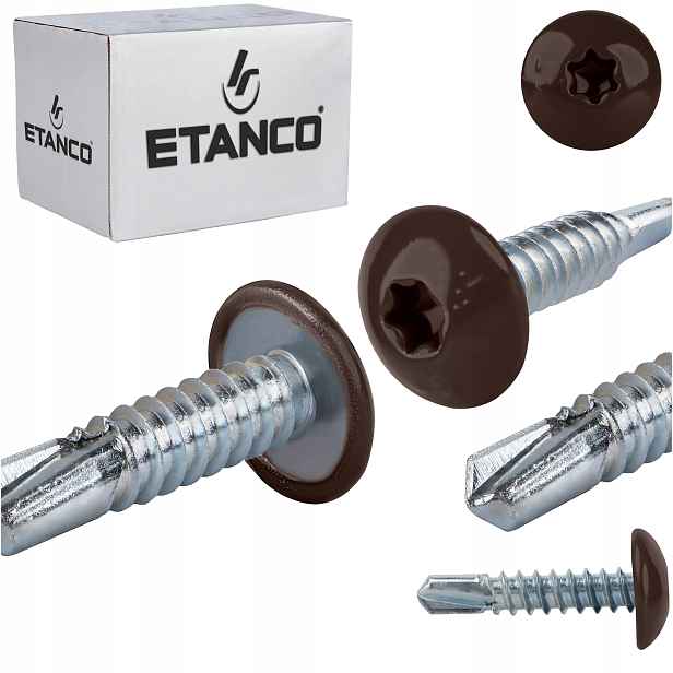 Šrouby do kovu Torx 3 mm 4,8 x 22 mm Ral 8017 500 ks Etanco GT3 Ph
