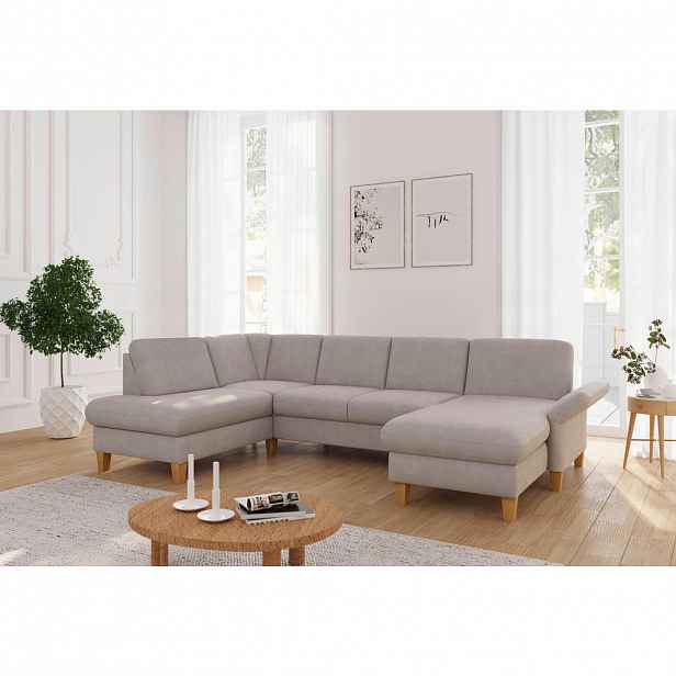 Sit & More SEDACÍ SOUPRAVA, textil, šedobéžová