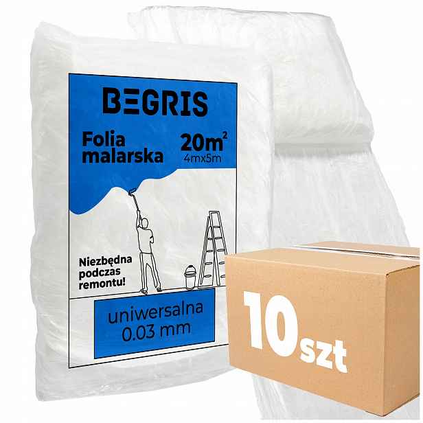 Fólie Malířská Hrubá 30MY 4x5 Ochranná Plachta Bezbarvá