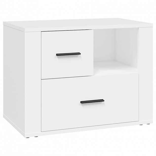vidaXL Noční stolek bílý 60x36x45 cm kompozitní dřevo