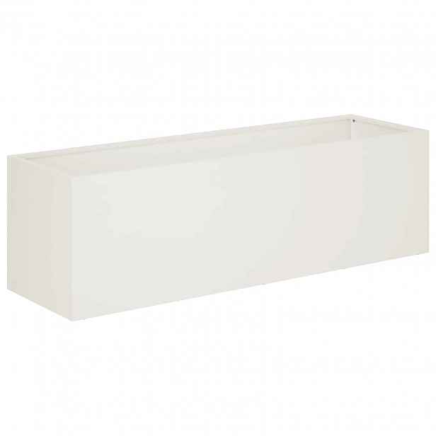 vidaXL Zahradní pěstebník Bílá 80 x 30 x 30 cm Studená válcovaná ocel