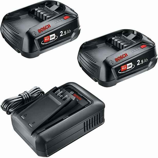 Bosch - Sada 4,4A nabíječky a 2x aku 2,5 Ah Li-Ion 1600A031T5