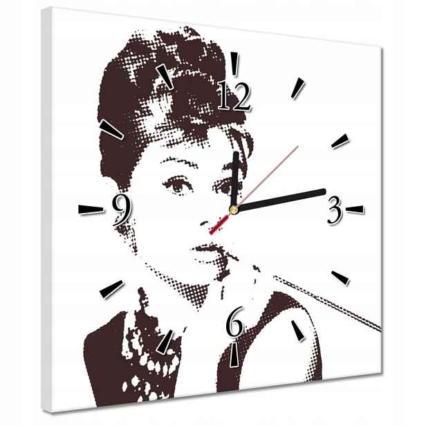 Hodiny 30x30 Audrey Hepburn Cigaretka