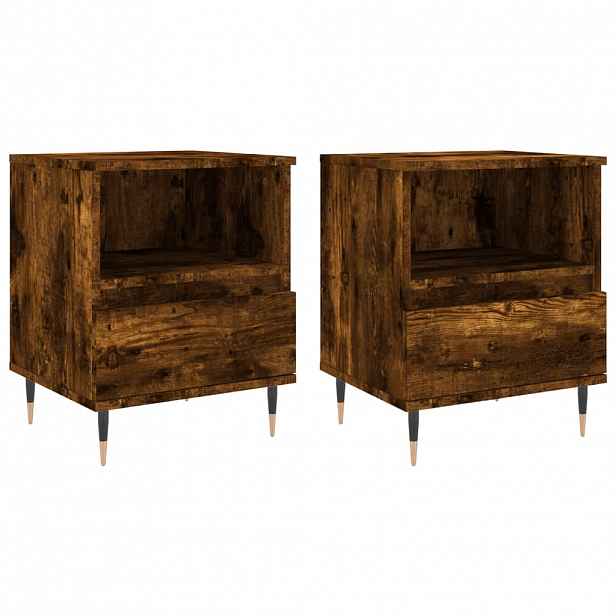 vidaXL Noční stolky 2 ks kouřový dub 40 x 35 x 50 cm kompozitní dřevo