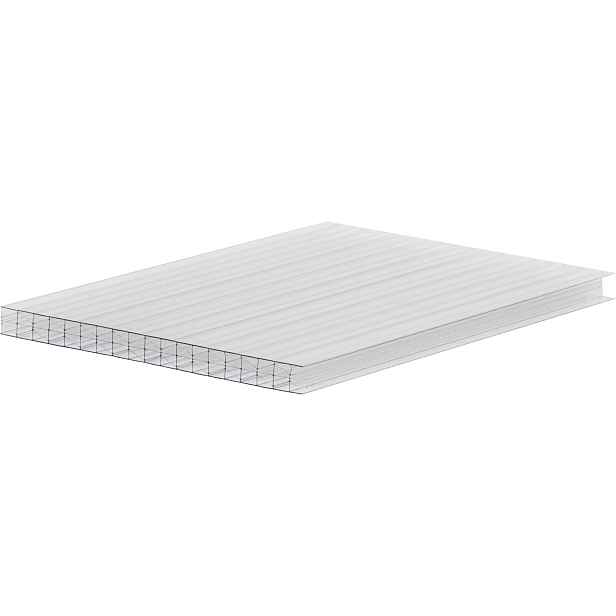 Deska polykarbonátová dutinková MULTICLEAR 16 5X 2UV čirá 2 100×6 000 mm