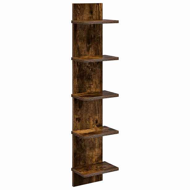 vidaXL Nástěnná polička Kouřový dub 22 x 15 x 100 cm Kompozitní dřevo