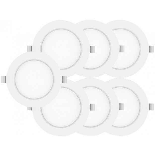 7x Moderní svítidlo Stropní panel Slim Led 6W Studená barva 6500K