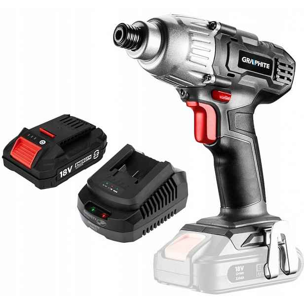 Aku Rázový Utahovák Graphite Akumulátor 2AH Energy+ 18V 58G012 Nabíječka Sada