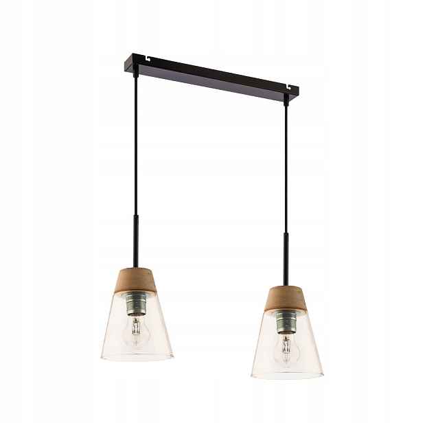 Jupiter Domino Závěsná lampa černá E27 skleněná skandinávská stínidla