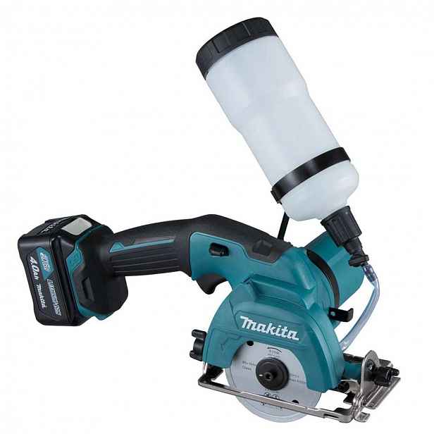 Makita - 12V AKU kotoučová řezačka skla a dlaždic 85 mm, 2x aku 4,0 Ah, nabíječka CC301DSMJ