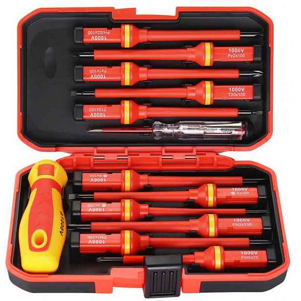 Sada Magneticky Izolovaných Šroubováků 14 ks Šroubováky Torx Ph Pz Ploché