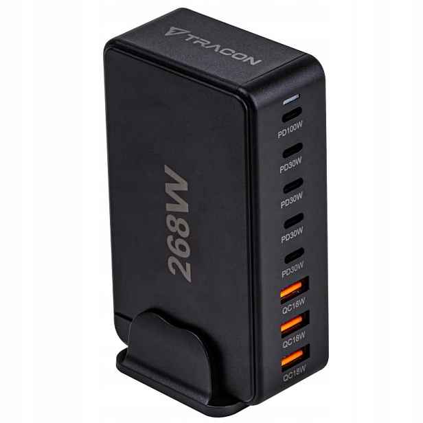 Usb dokovací stanice 268W černá Tracon