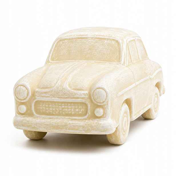 Keramická pokladnička Auto Retro XXL Velké ruční práce Polský výrobek Ecru