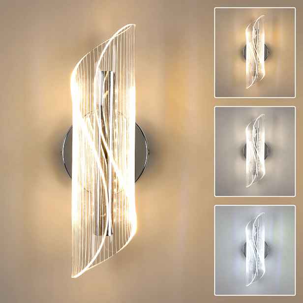 Nástěnné Led svítidlo Chromové moderní do interiéru 16W