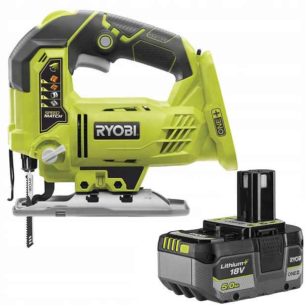 Ryobi Akumulátorová Pila Ryobi R18JS-0 Regulace Akumulátor 5Ah