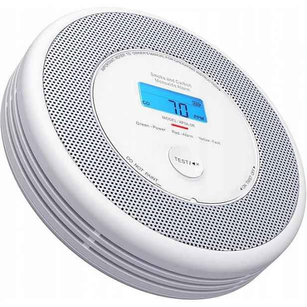 Detektor kouře a kouře X-Sense Hlasový alarm LCD Co