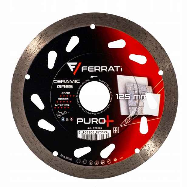 Diamantový kotouč Ferrati Puro+ řezný 125 mm 22,23 mm