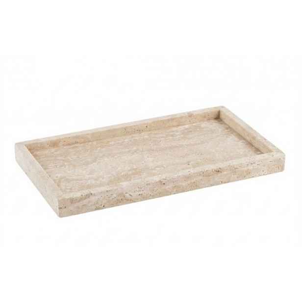 Koupelnová podložka z béžového mramoru Zara Home obdélníková 28 x 16 cm