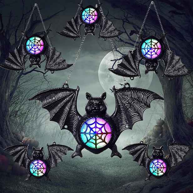 Harrycle Lampiony Netopýři na Halloween 6 hledání Napájené bateriemi