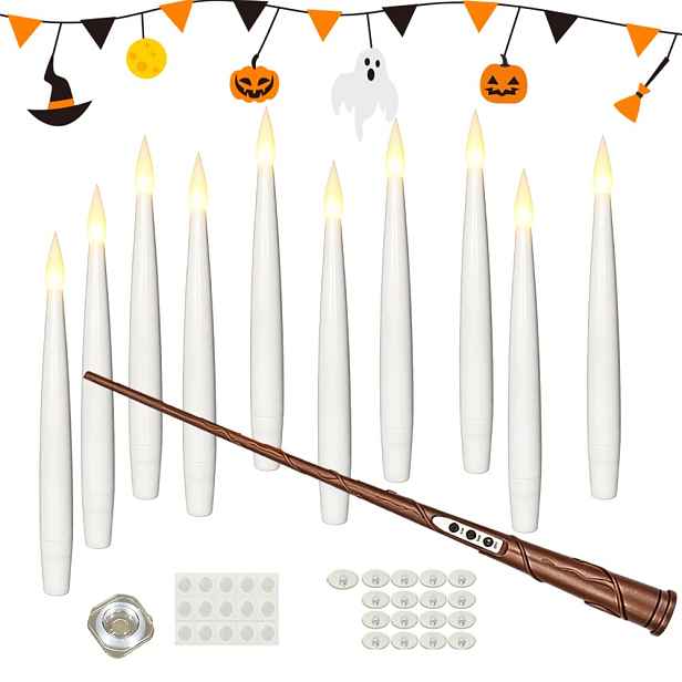 Magic Levitující Led Svíčky 10 Ks Dekorace Na Vánoce, Halloween