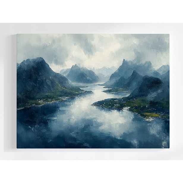 Plakát Krajina Norsko Hory Skály Fiord Zátoka 100x75