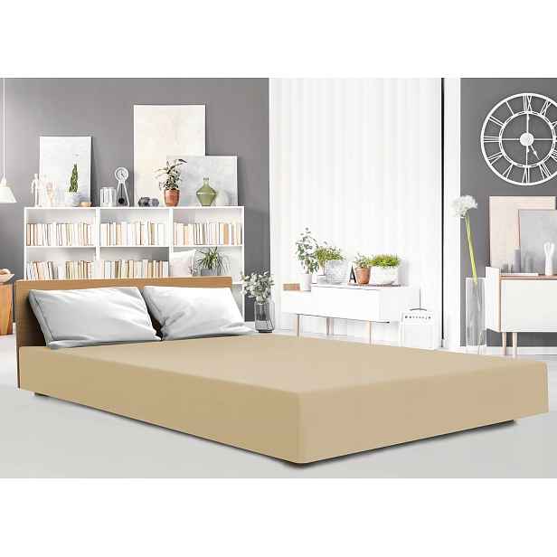Prostěradlo jersey elastan 140x200 s pískovou gumou na matrace 25 cm