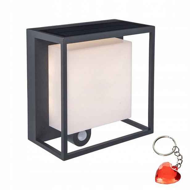 Solární zahradní lampa nástěnná Led lampa 3W s pohybovým senzorem Curtis Lutec