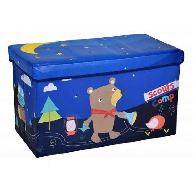 TZB Skládací taburet Teddy modrý