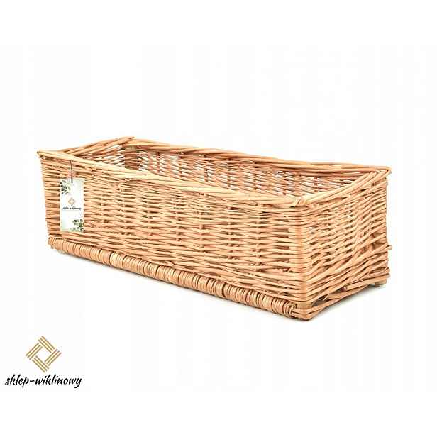 Balkonový truhlík na květiny Balkonová proutěná krytka z proutí 40 cm
