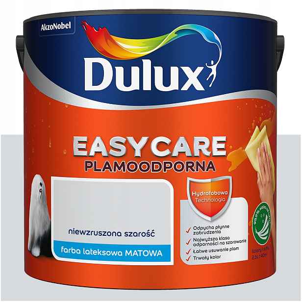 Barva na stěny stropu odolná proti skvrnám Dulux Easycare Neotřesitelná šedá 2,5L