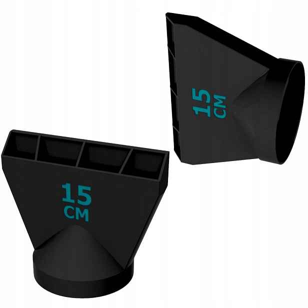 Delospro univerzální zúžená koncovka pro trubky klimatizace 15 cm, černá