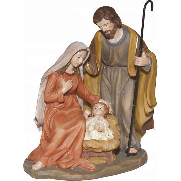 Figurka Svaté rodiny vánoční 14,6 cm vysoká Ručně Malovaná