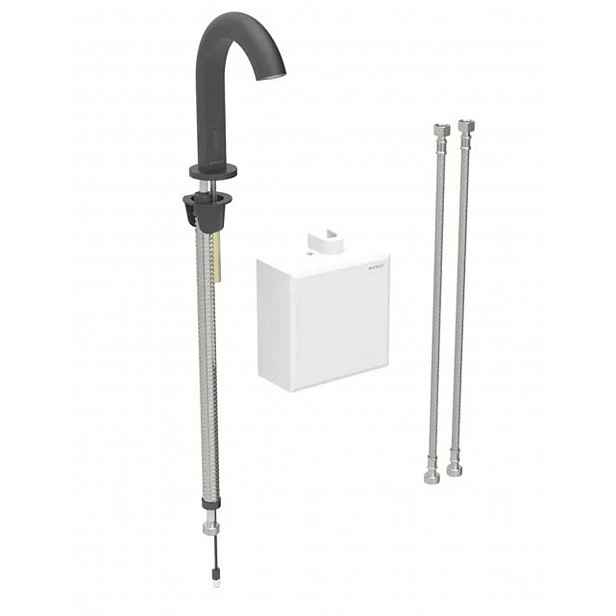 Geberit Piave - Elektronická umyvadlová baterie, napájení z generátoru, easy to clean, Bluetooth, matná černá 116.166.14.1