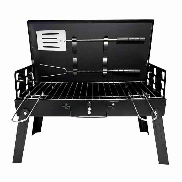 Kontrast Skládací turistický gril BBQ1009 černý