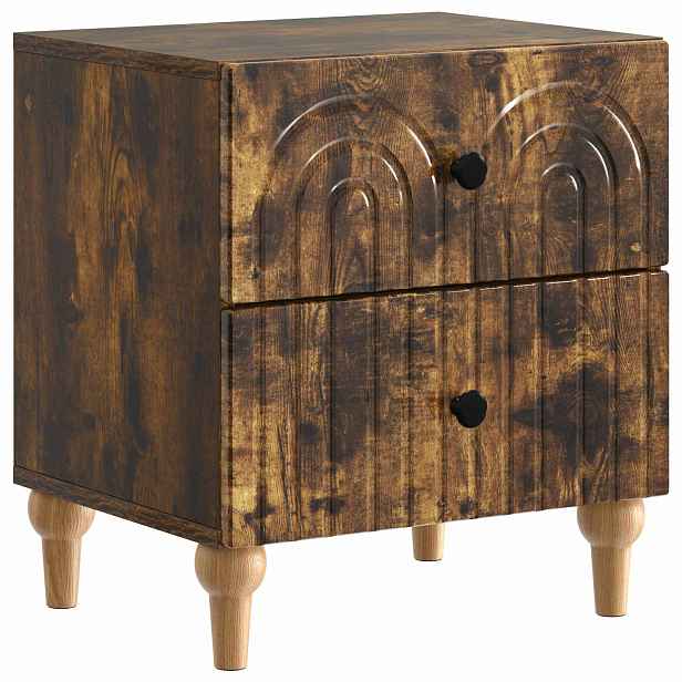 vidaXL Noční skříňka Kouřový dub 43 x 34,5 x 48 cm Kompozitní dřevo