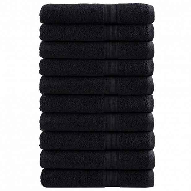 vidaXL Uterák pro hosty SOLUND 25 ks Černá 80 x 200 cm 550 gsm