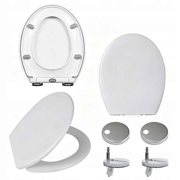 Wc Sedátko S Pozvolným Sklápěním, Tvrdé, Silné, Odnímatelné, Pro Wc 29,5 x 21,5 cm