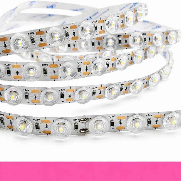 Led páska optická čočka pro kazety 48 LED/m IP20 24V růžová 10 m