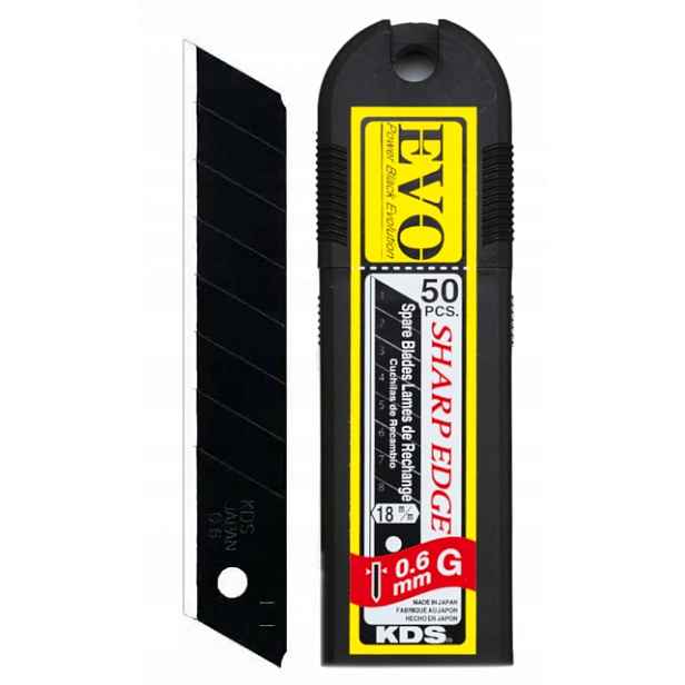 Odlamovací Čepele černé 18 mm Kds GB-50B Evo 0,6 mm 50x