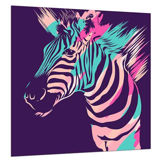 Skleněná Deska Ochranná 60x65 Zebra