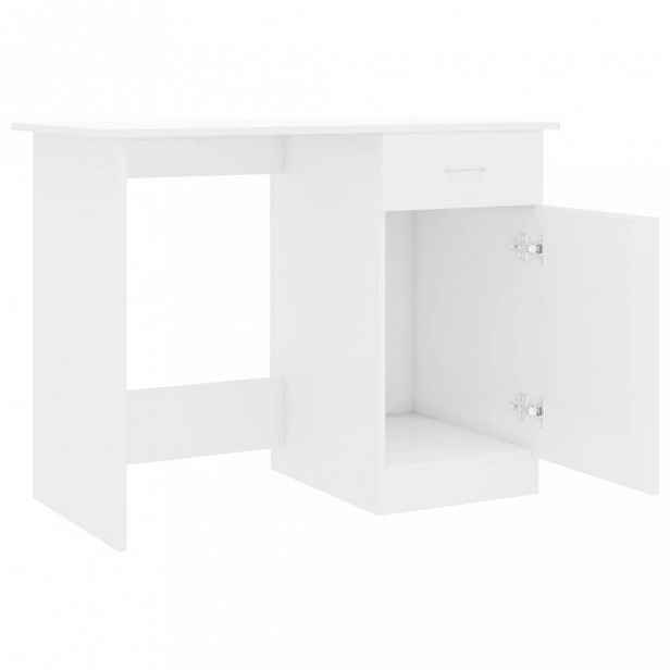 Psací stůl se skříňkou 100x50 cm Bílá lesk