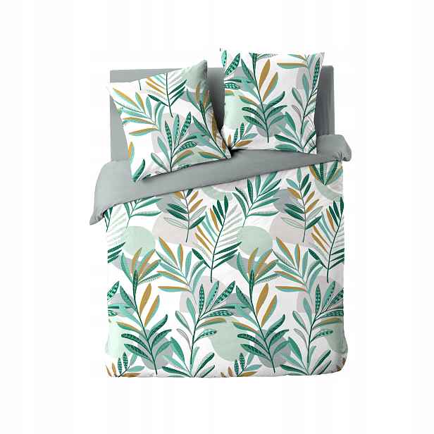 Sada Povlečení Polyester Listy 240X220 CM, Zapínání Na Zip, 2 Povlaky