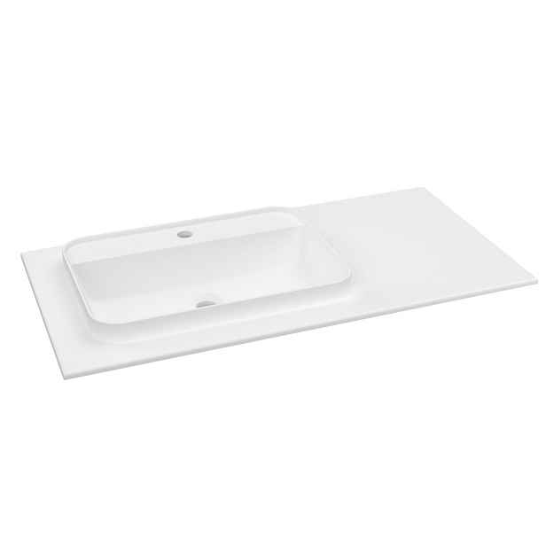 Sapho BRAHEA umyvadlo 101x51,5cm (70+30cm), levé, bílá mat